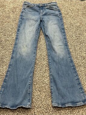 American Eagle Kick Boot Jeans Womens 8 Long Next Level Stretch Denim Western